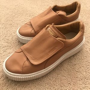 Puma Velcro Tan Shoes
